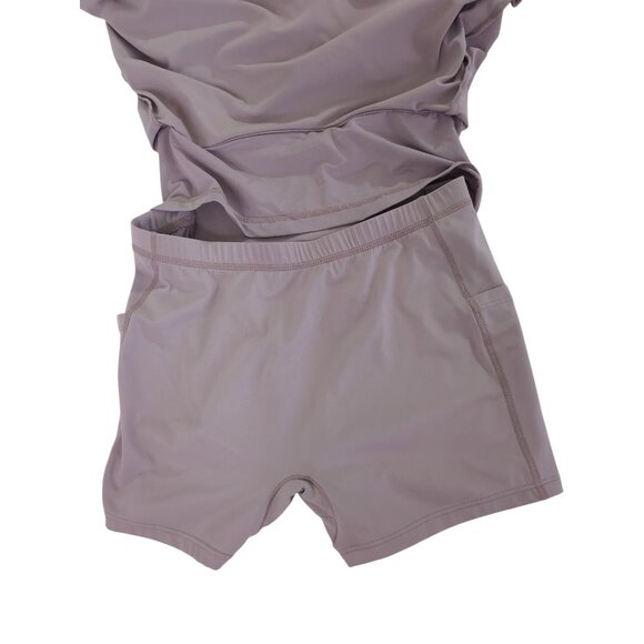 Performance Activewear Dress Peekaboo‎ Shorts Womens S Purple Backless Twisted - Picture 4 of 9